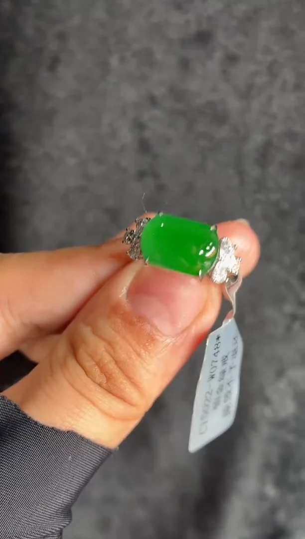 铂Pt850镶嵌定制翡翠43定制翡翠-多样性发货（发其一）