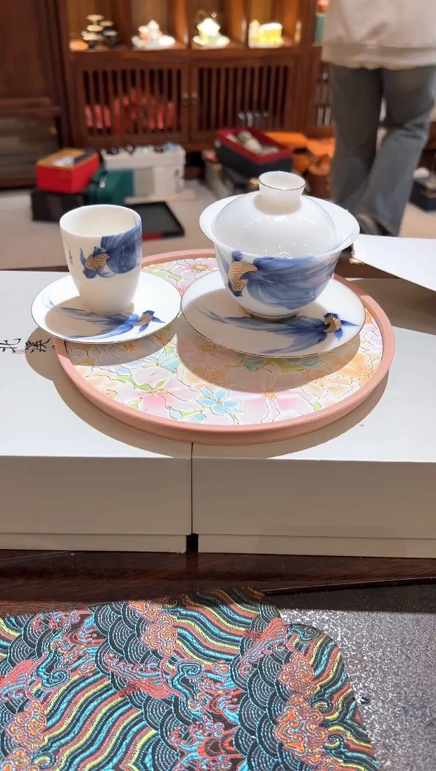 2套杯加盖碗礼盒茶具茶具