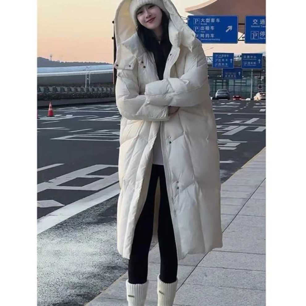 外套羽绒服中长款加厚过膝冬季女装时尚8993