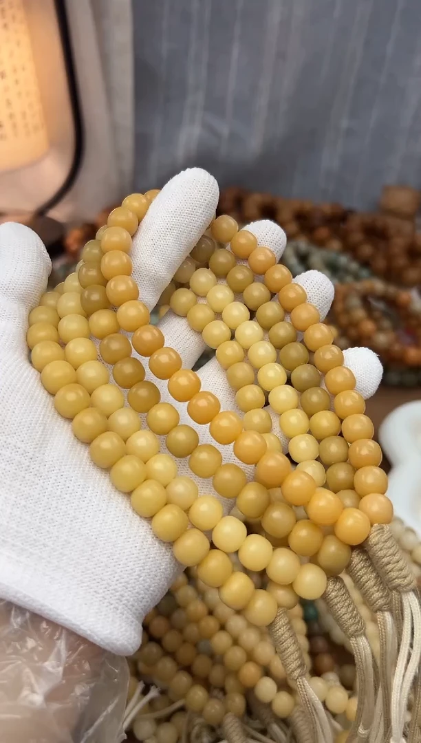 菩提根/象牙果手串9*10干磨缅小料手持一条2609