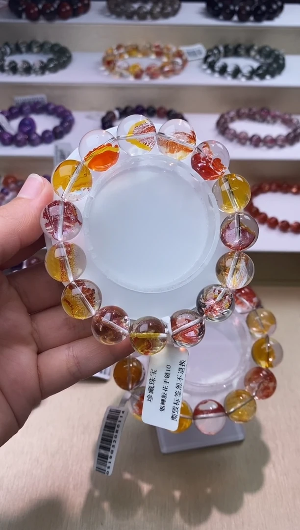 【闪购商品】水晶手链未镶嵌锦鲤胶花单圈15m+