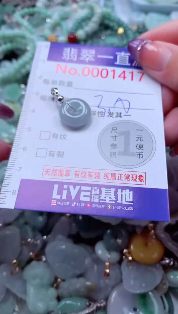 翡翠未镶嵌吊坠(不含链)1417