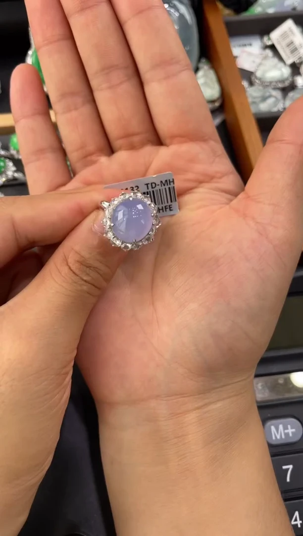 18K金镶嵌戒指翡翠 ZHG00905-58