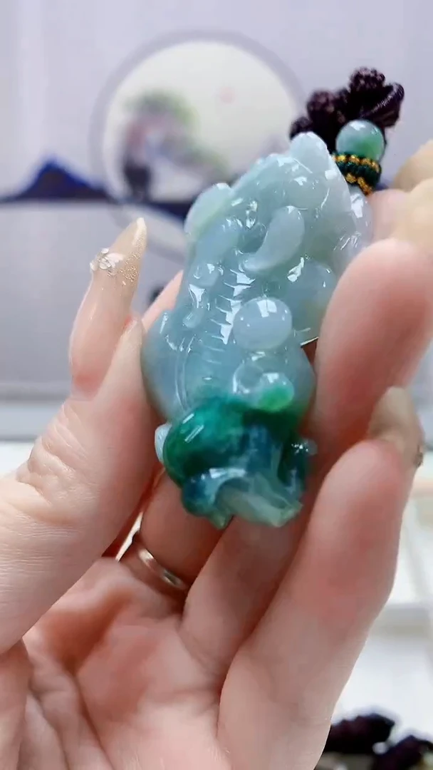 未镶嵌定制翡翠5028DD-毛货挂件91