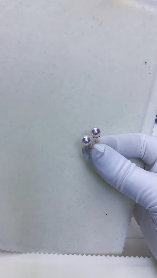 【闪购商品】海水珍珠商品18K金镶嵌7-7.5素钉定制