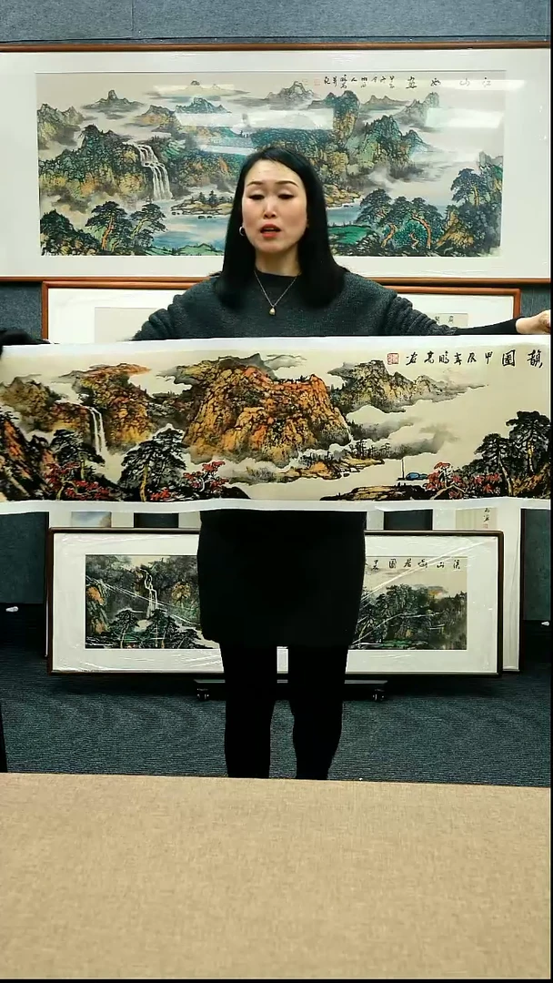 【闪购商品】国画173*53唐鹏高老师山水带框