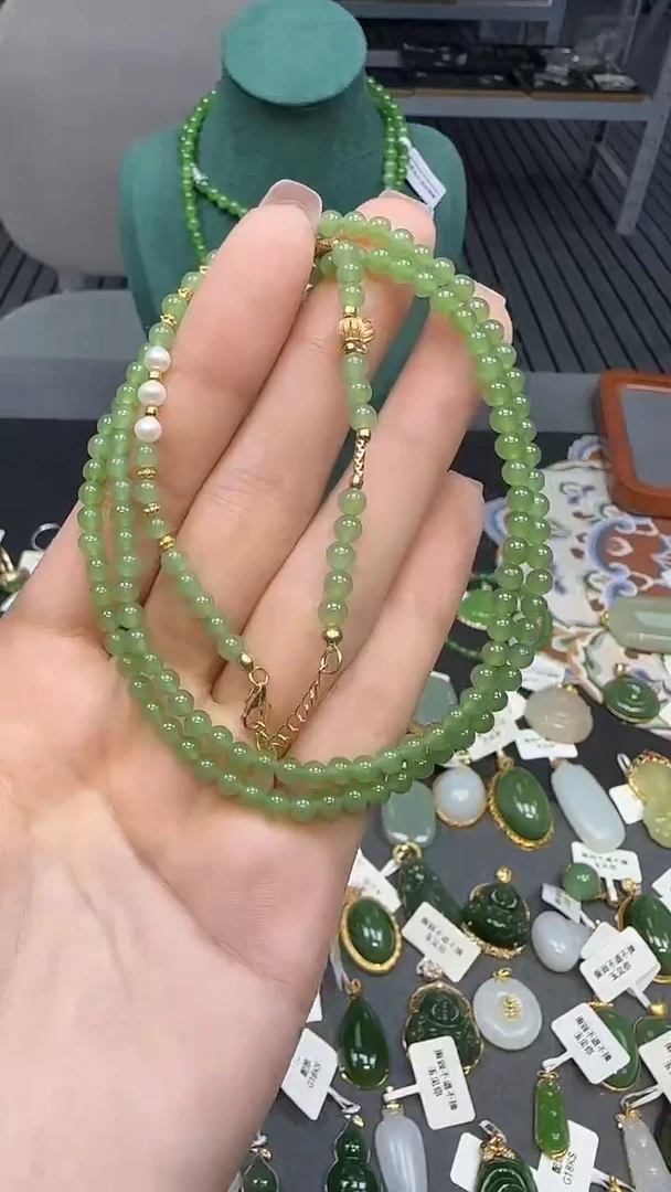 银S925镶嵌和田玉挂件1