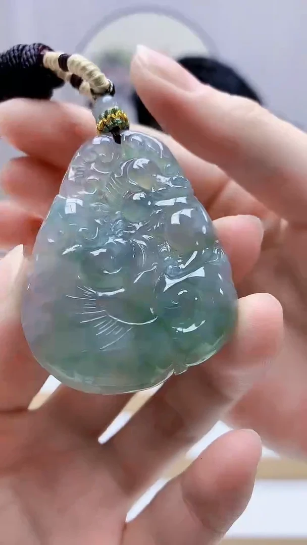 未镶嵌定制翡翠5028ry-毛货挂件如意130