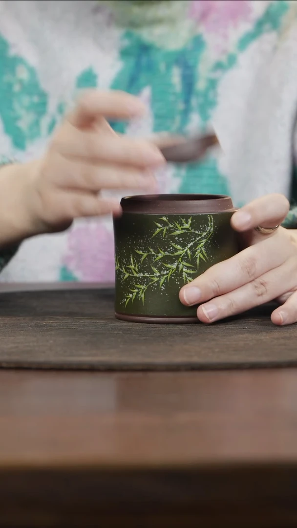 【闪购商品】紫砂茶叶罐绿泥竹节罐