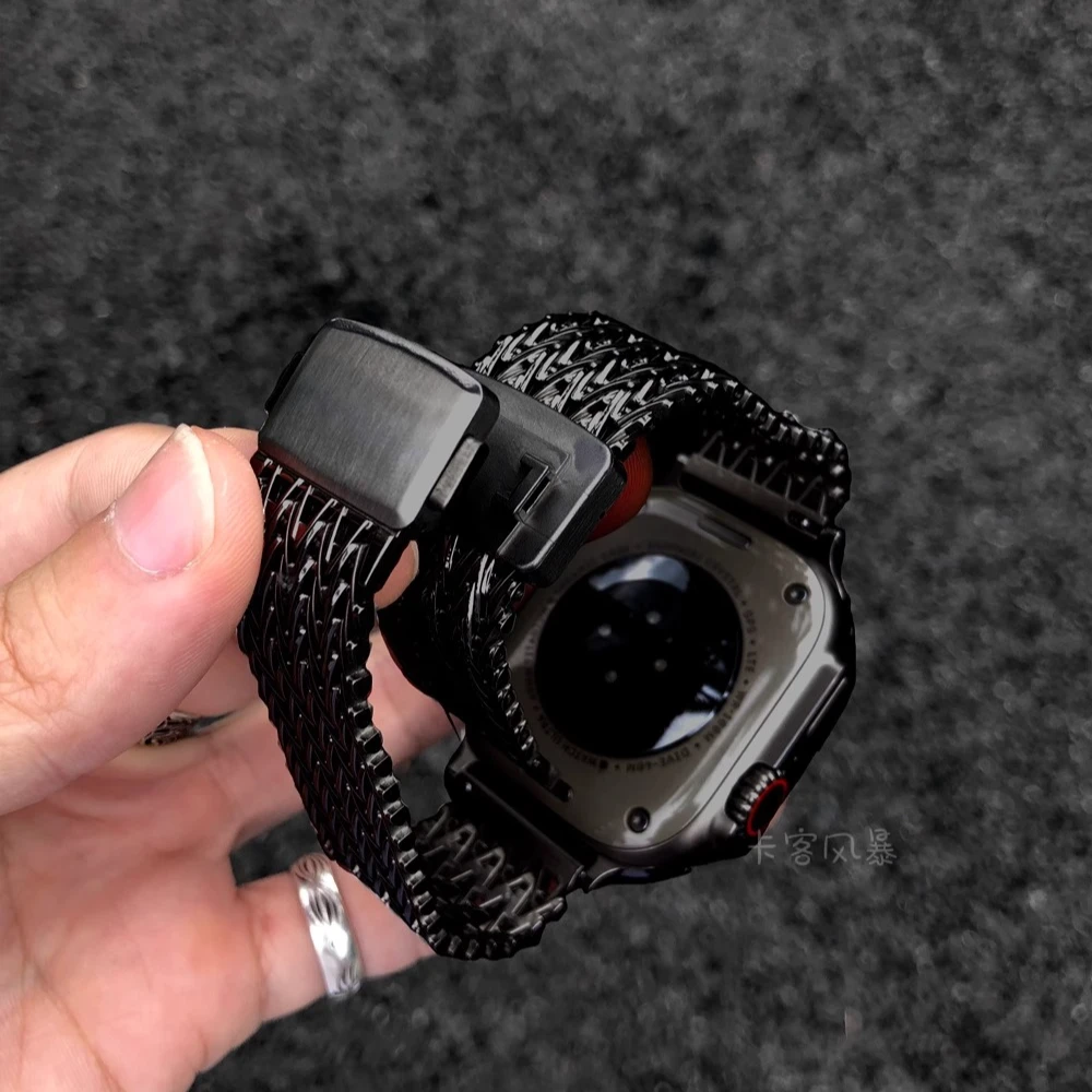 适用Apple watch表带黑武士苹果手表s11腕带iWatch手表s10配件s98