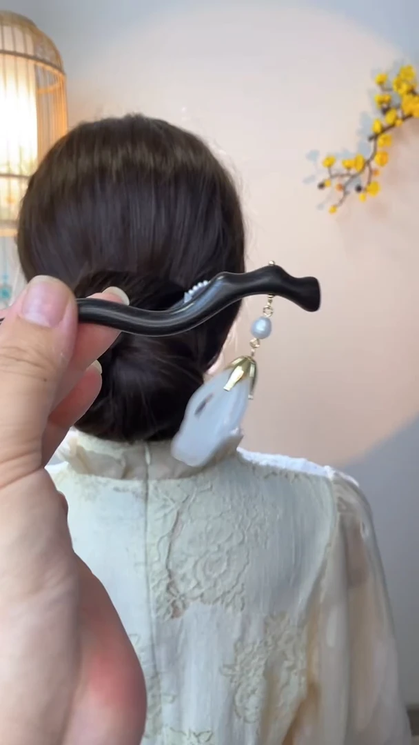 非金属木质美丽发簪