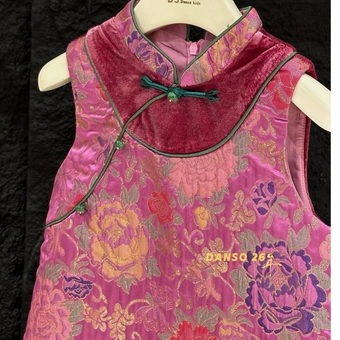 儿童冬季国风旗袍裙