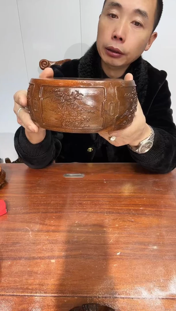 木老花梅兰竹菊圆形18*20*8