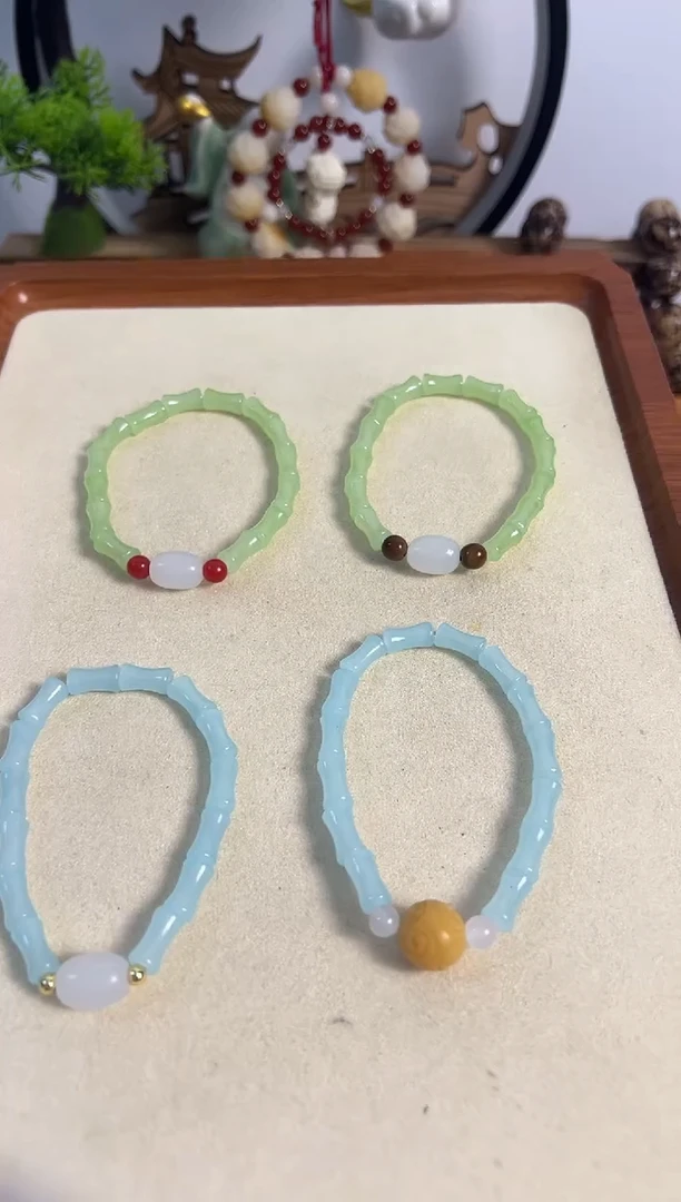 菩提根/象牙果手串竹节手链单圈佩戴款