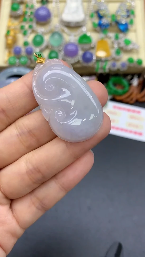 颈饰18K金镶嵌翡翠28-中国好珍宝1