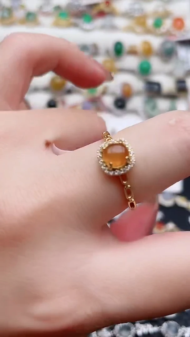 银S925镶嵌戒指翡翠98