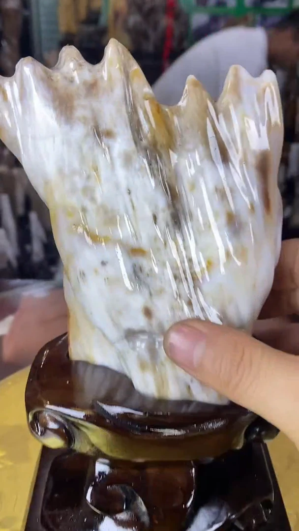 未镶嵌珠宝奇石硅化玉缅甸天然树化玉摆件