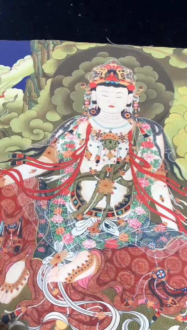 卷轴画108水月观音唐卡