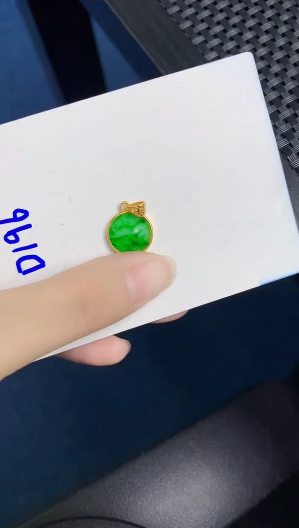 翡翠银S925镶嵌颈饰天然翡翠緬甸A貨