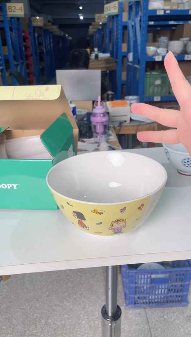 陶瓷史努比音乐派对拉面碗