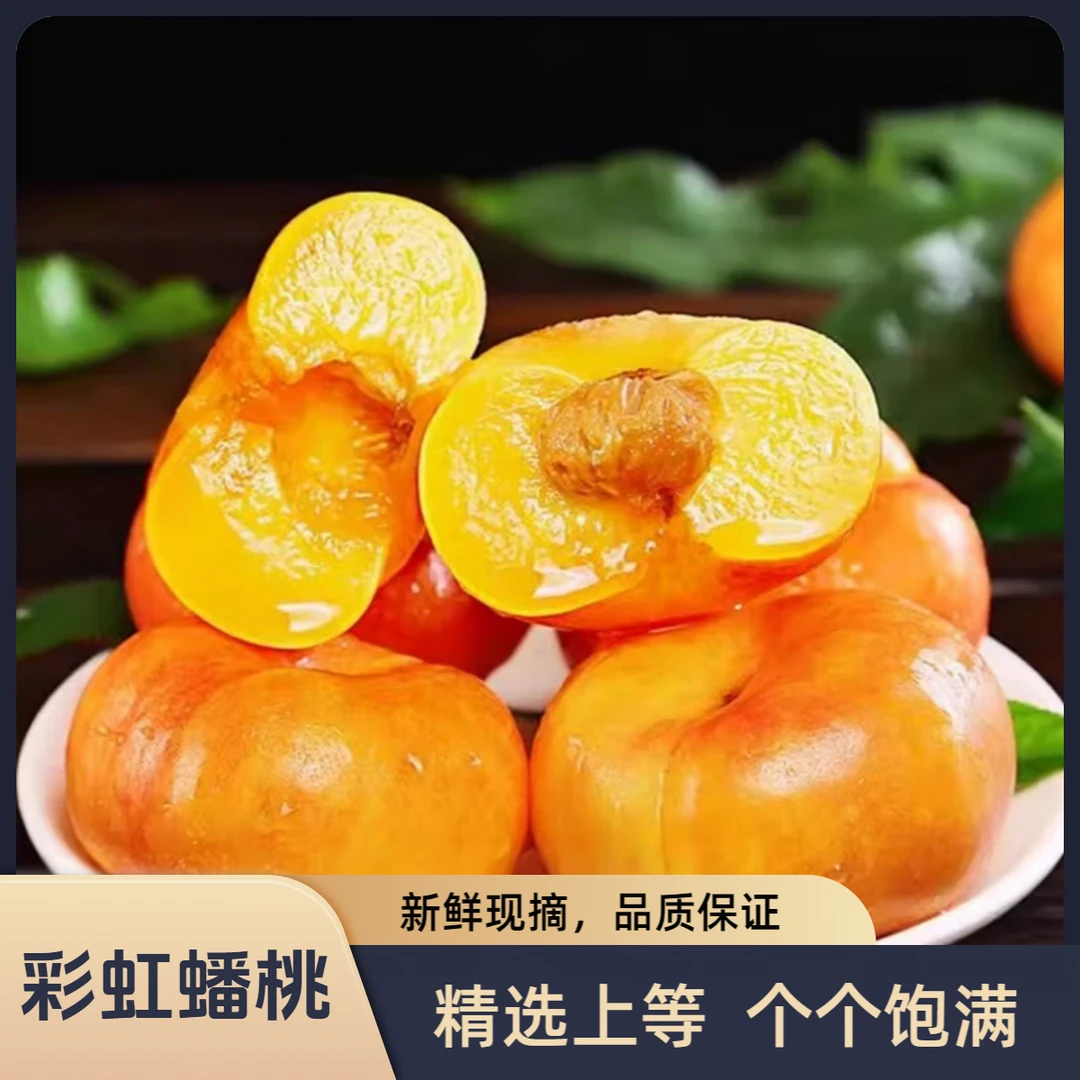 蒙阴蜜桃自家种植黄油蟠桃新鲜水果蜜桃油桃扁桃甜嫩多汁应季现摘