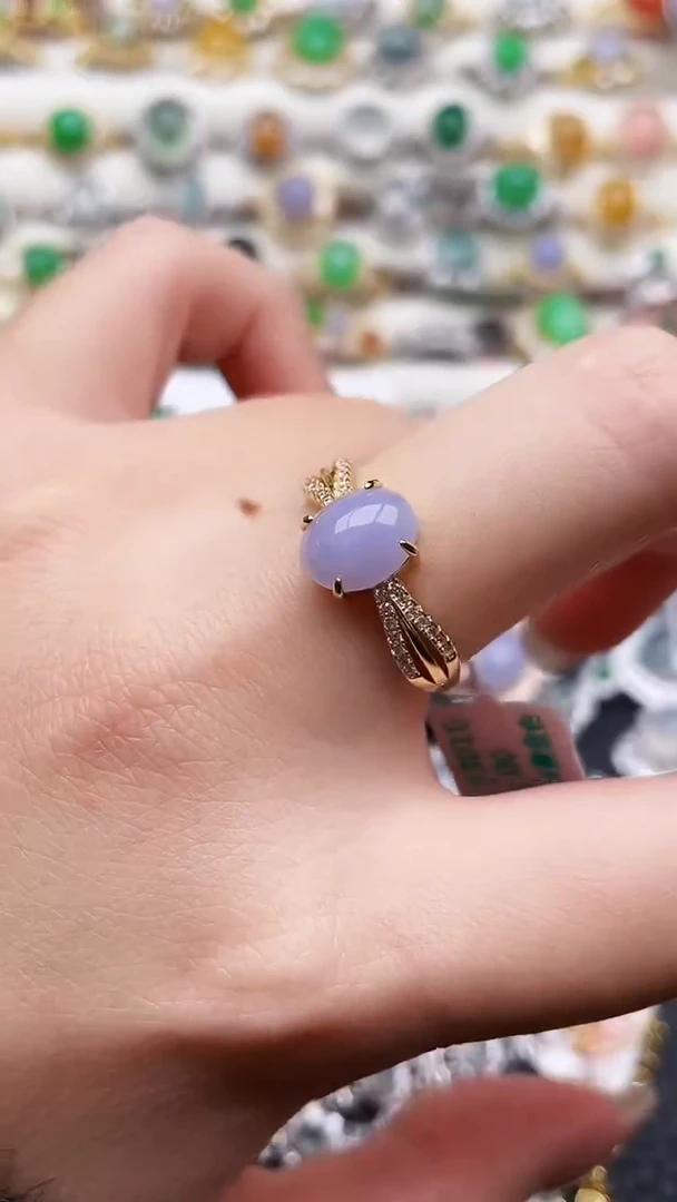 银S925镶嵌戒指翡翠88