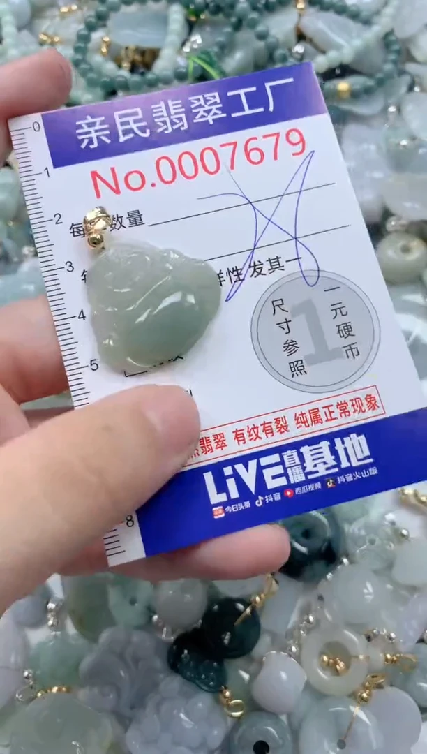 翡翠未镶嵌颈饰7679