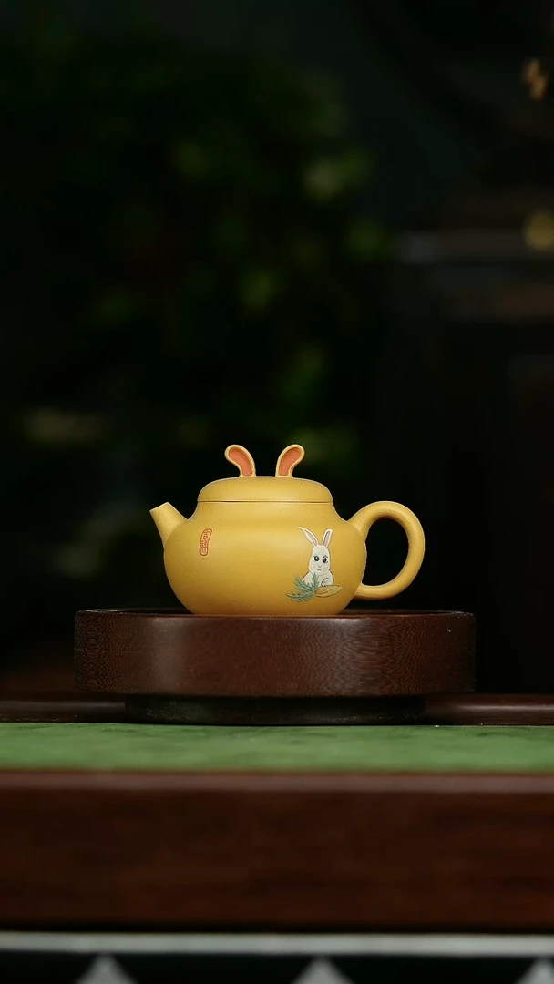 茶壶紫砂b27黄金段兔子壶*朱学勤
