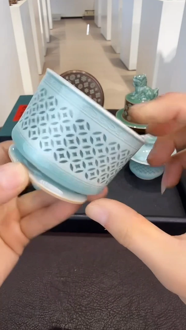 青瓷手工茶器包邮