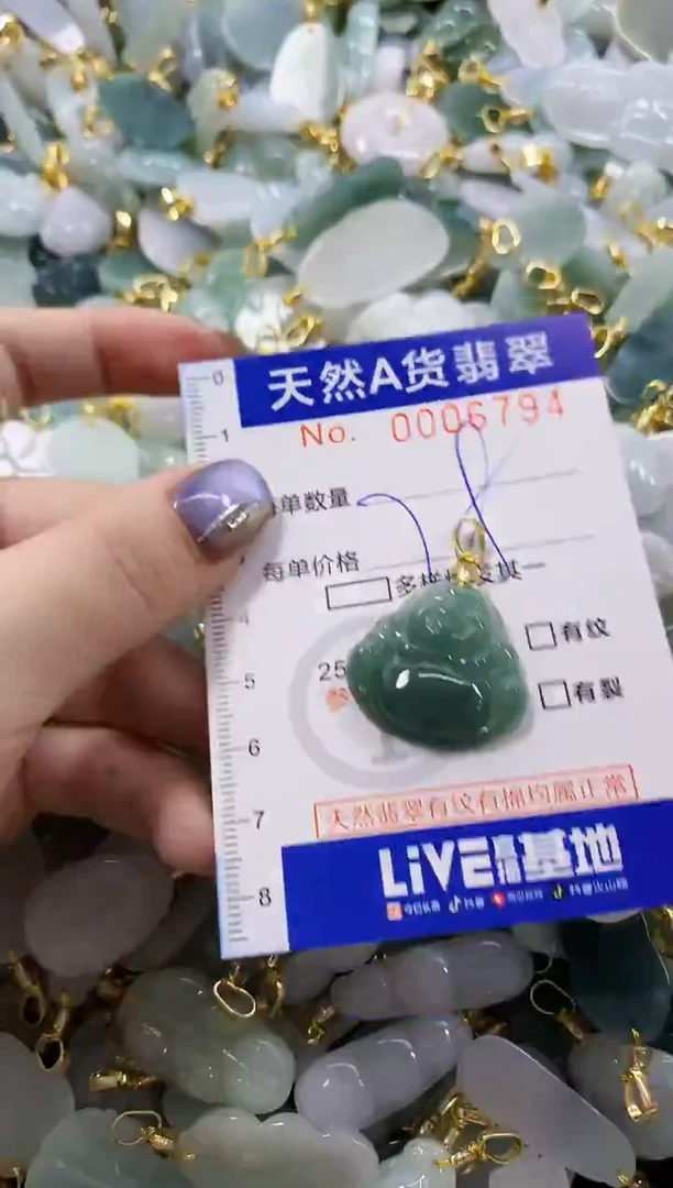 颈饰未镶嵌翡翠天然A货翡翠