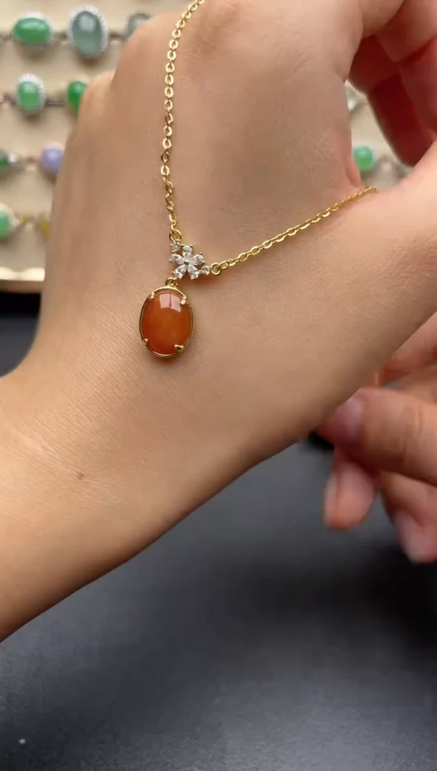 银S925镶嵌戒指翡翠一物一证一礼盒