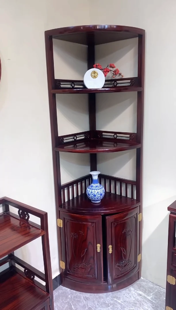 黑酸枝木类成套家具角柜