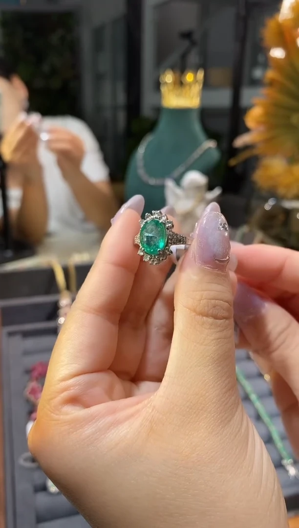 未镶嵌戒指祖母绿2.23ct天然祖母绿戒指