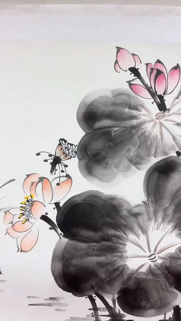 国画墨韵荷香/4尺斗方托底/雷畅胜