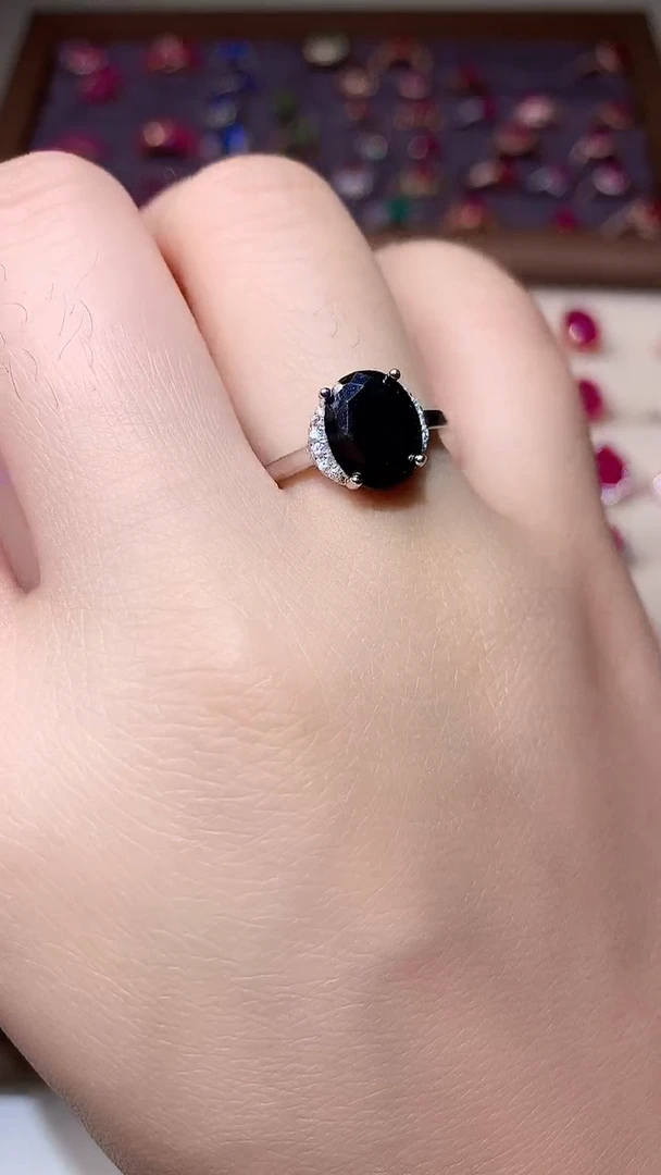 【闪购商品】蓝宝石戒指银S925镶嵌0000