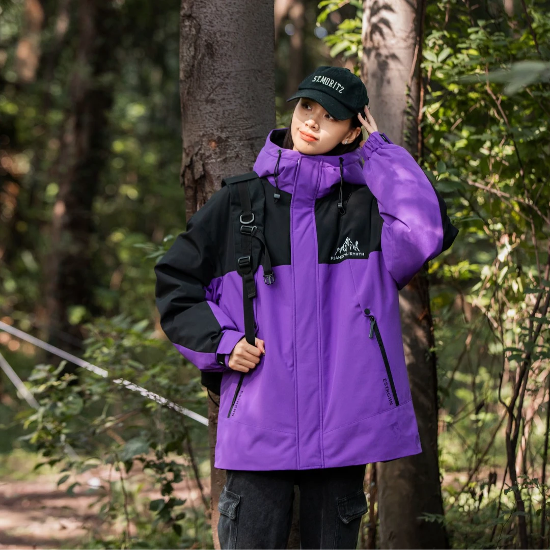 227高货锋衣保暖过冬防寒服户外防风情侣男女同款加绒加厚拼接