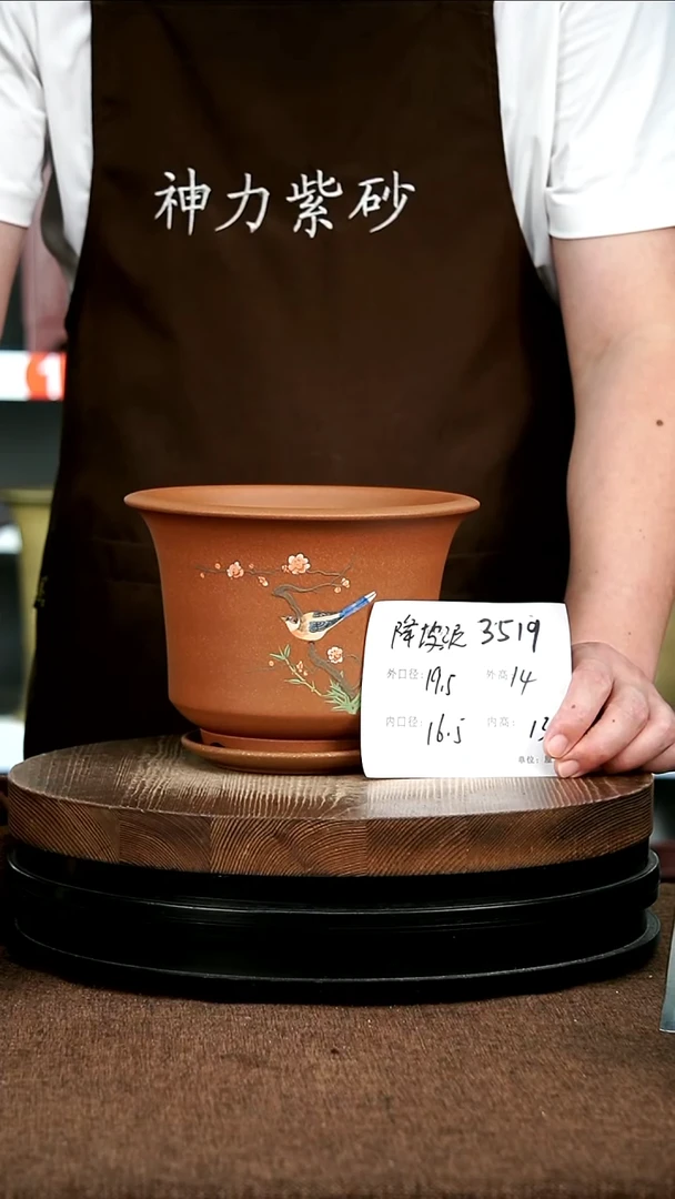 紫砂花盆花卉园艺3519+Z