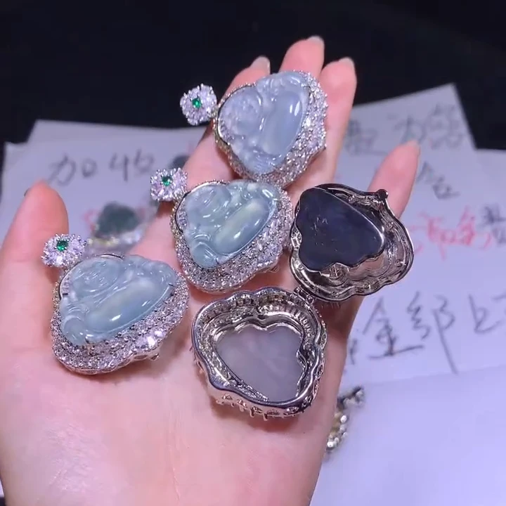 【逍遥】天然A货翡翠佛公吊坠*222/3154/多样性发/1件