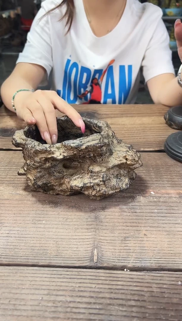 陶土丨异形假山造景盆