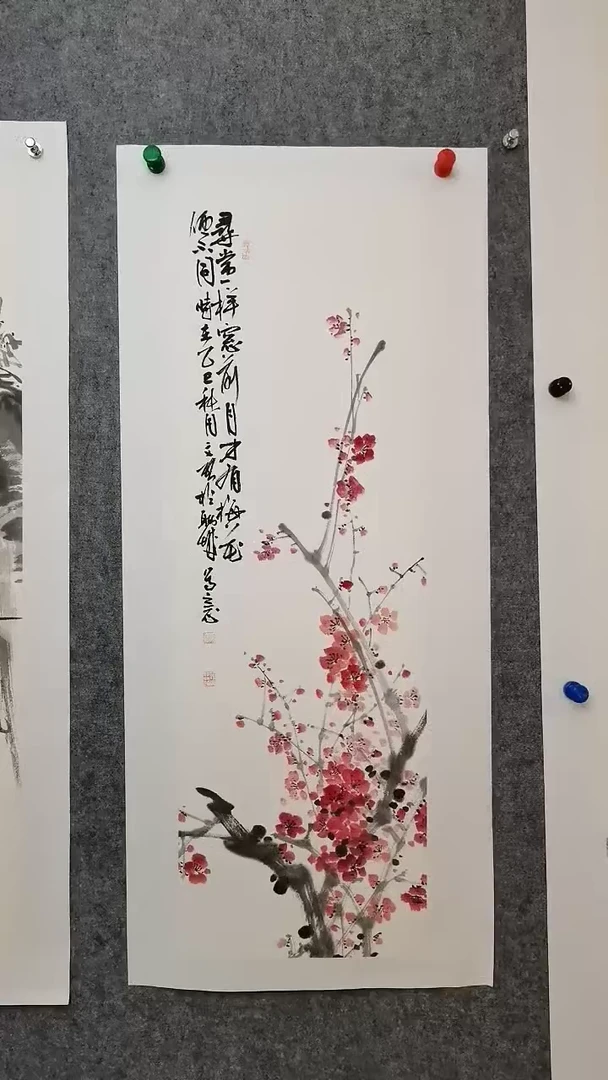 寻常一样窗前月（梅花）110*35cm