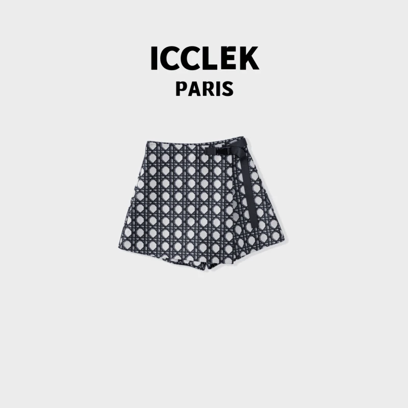 XY 时尚显瘦格纹百搭短裤 - 3055