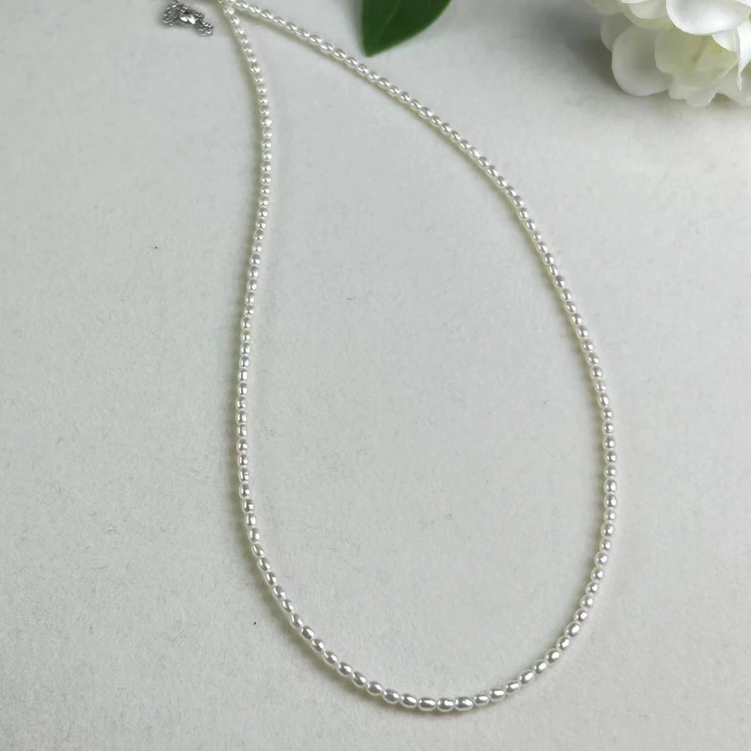 【睿泽鉴宝】S925淡水无核珍珠小米珍珠项链多样性发一/有瑕  V0326