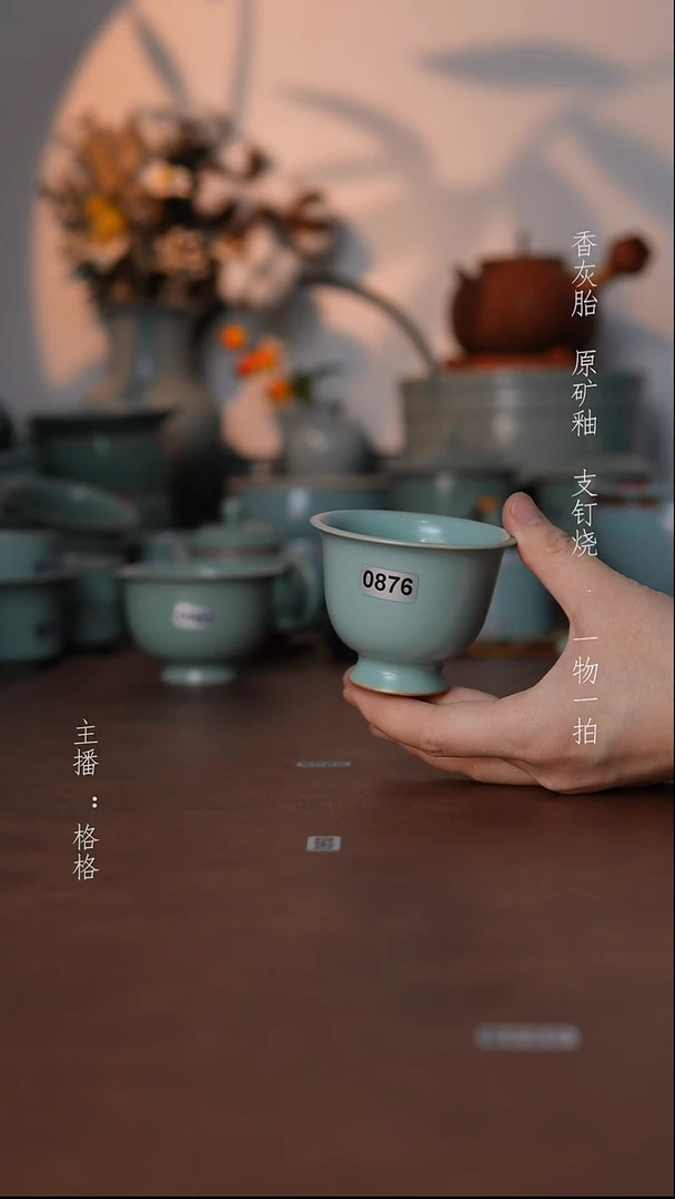 摆件瓷仿古原矿釉全品手工