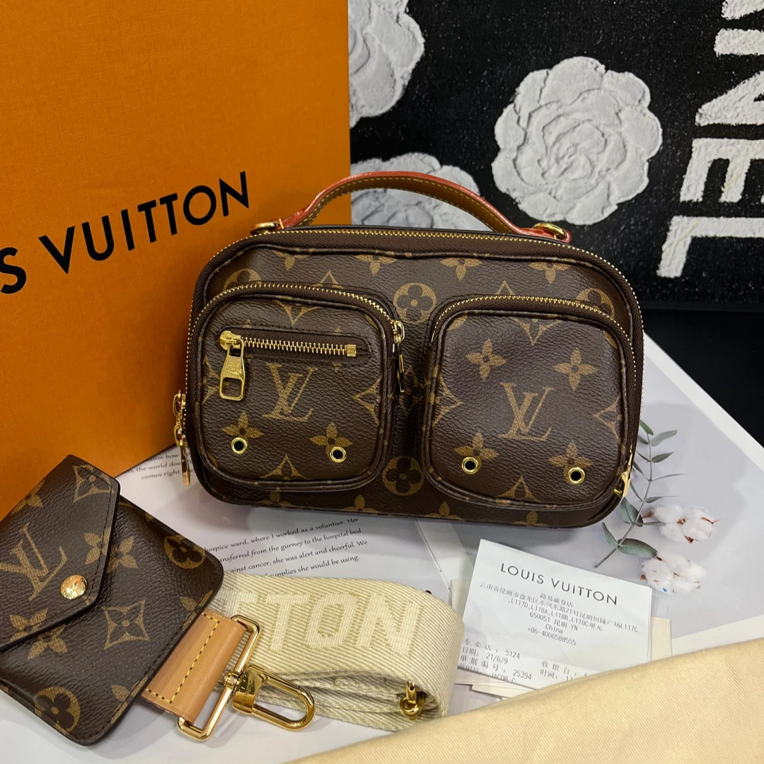 99新 LouisVuitton/路易威登 芯片款老花炸斜挎包B1947
