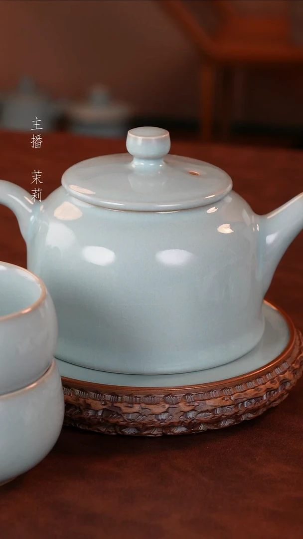 摆件天青德钟壶一级品