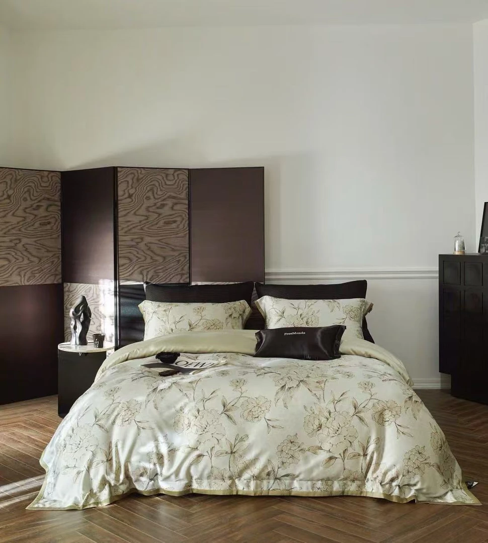 丽家平！二618 便宜好到爆80天丝棉数码印花四件套 清凉丝滑床品