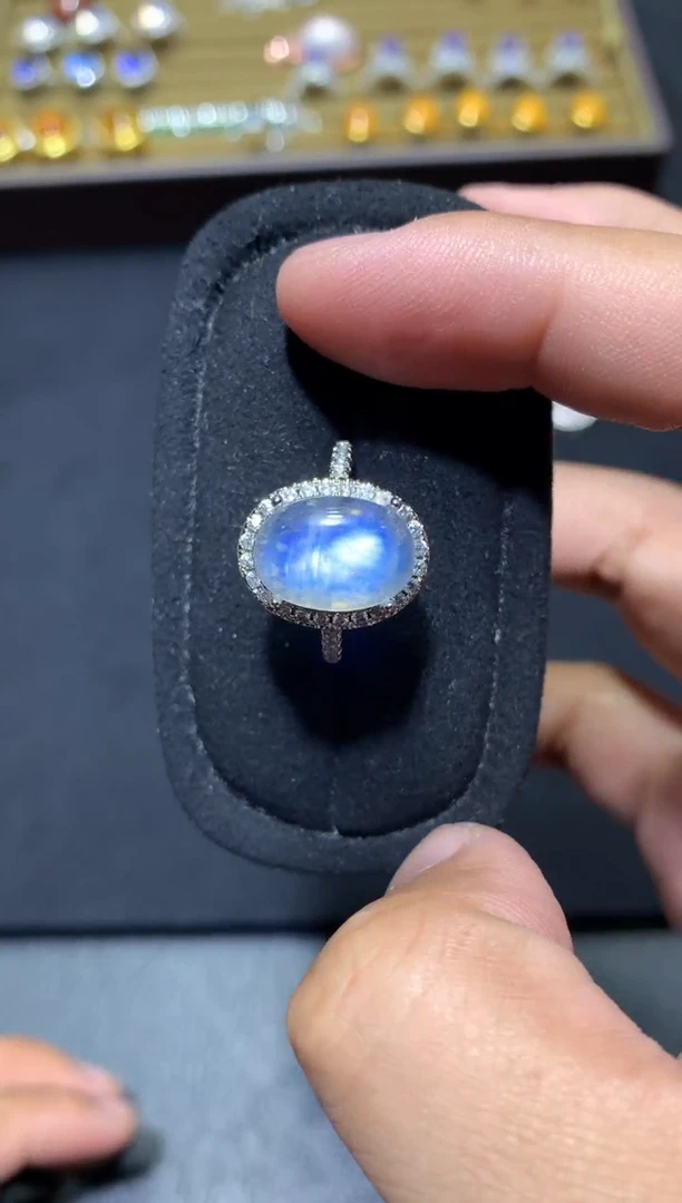 未镶嵌戒指月光石K50