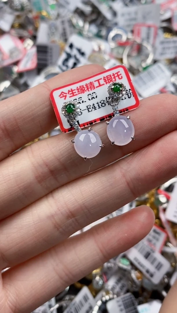 银S925镶嵌戒指翡翠16              3