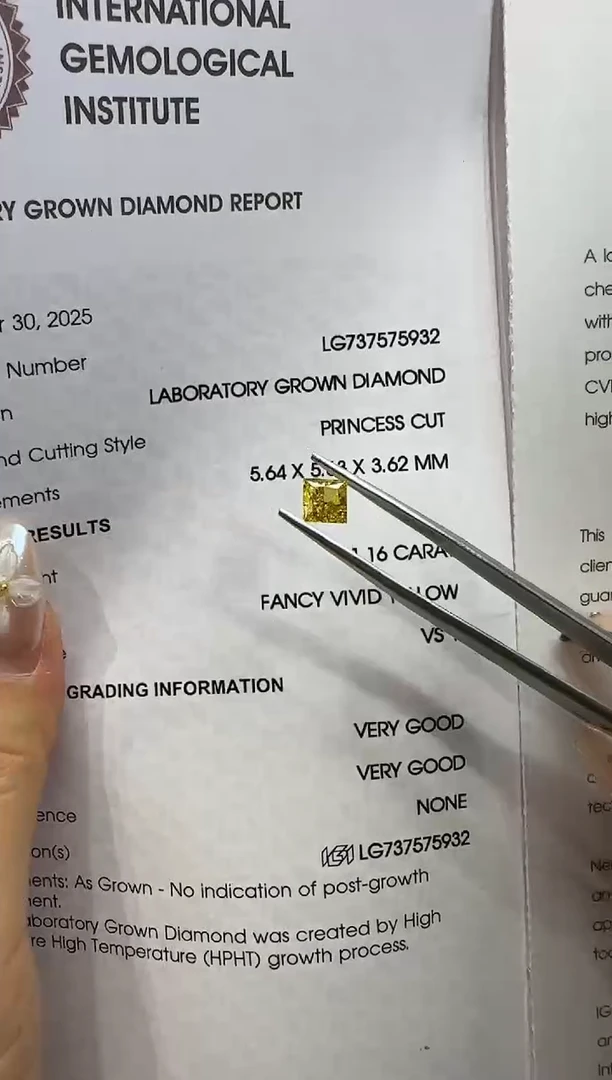 裸石实验室培育钻石1.16ct