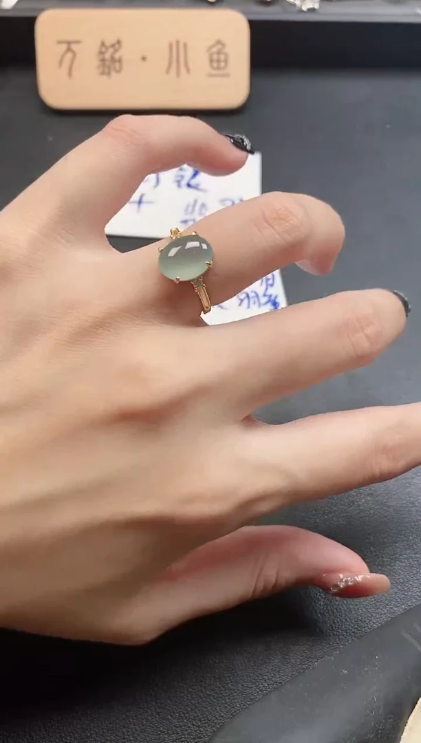 银S925镶嵌戒指翡翠51511